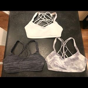 3 Lululemon Bras (size 4)